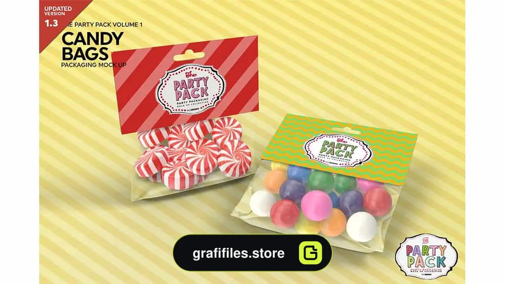 موکاپ بسته بندی شکلات Candy