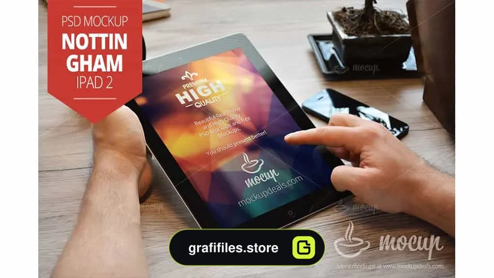 موکاپ آیپد IPad 2 Mockup Nottingham