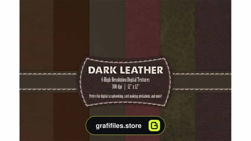 تکسچر چرم Dark Leather Digital Textures