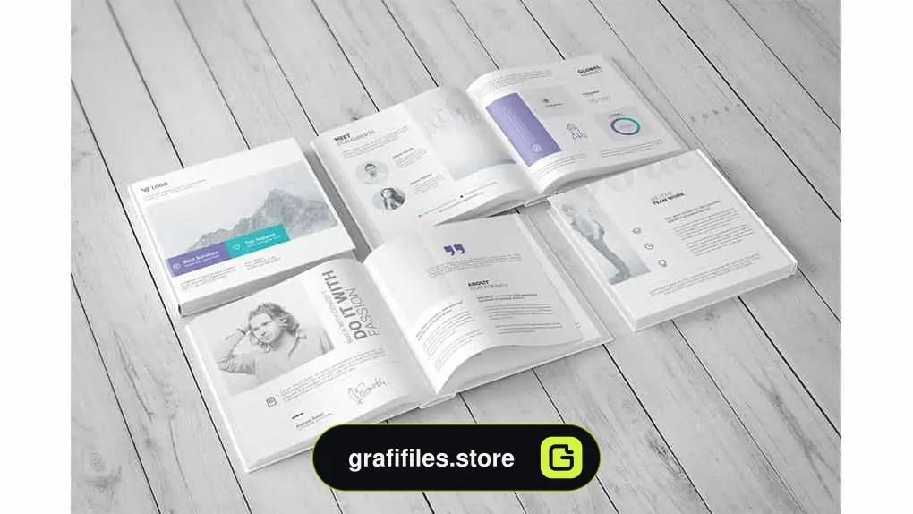 موکاپ کتاب Square Book Mock-Up / Hardcover