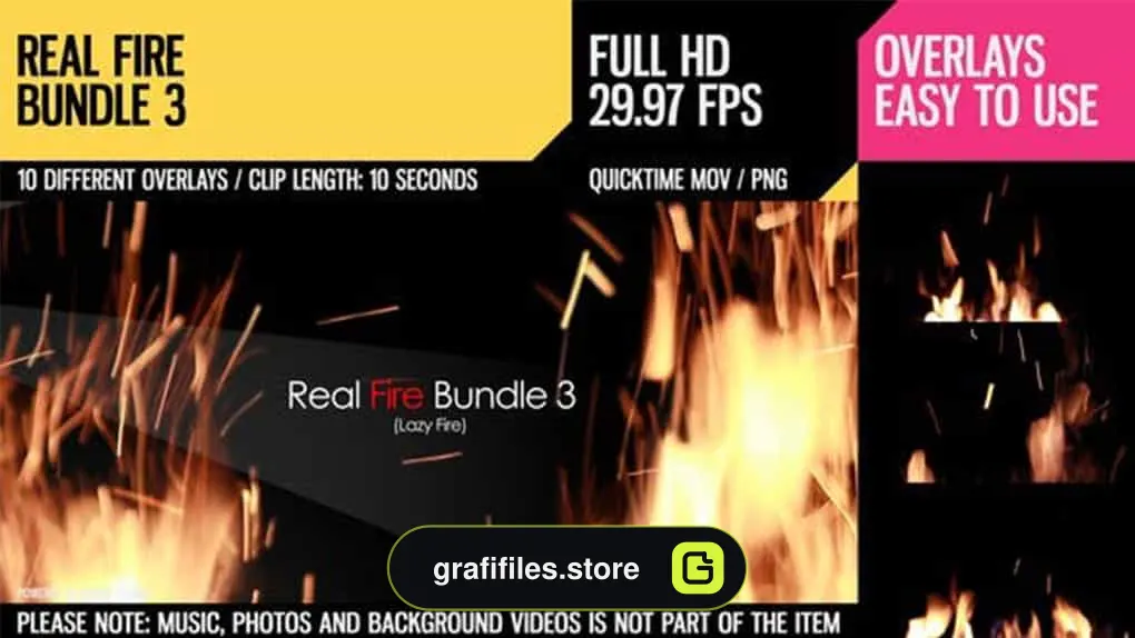 فوتیج آتش واقعی Real Fire Bundle 3