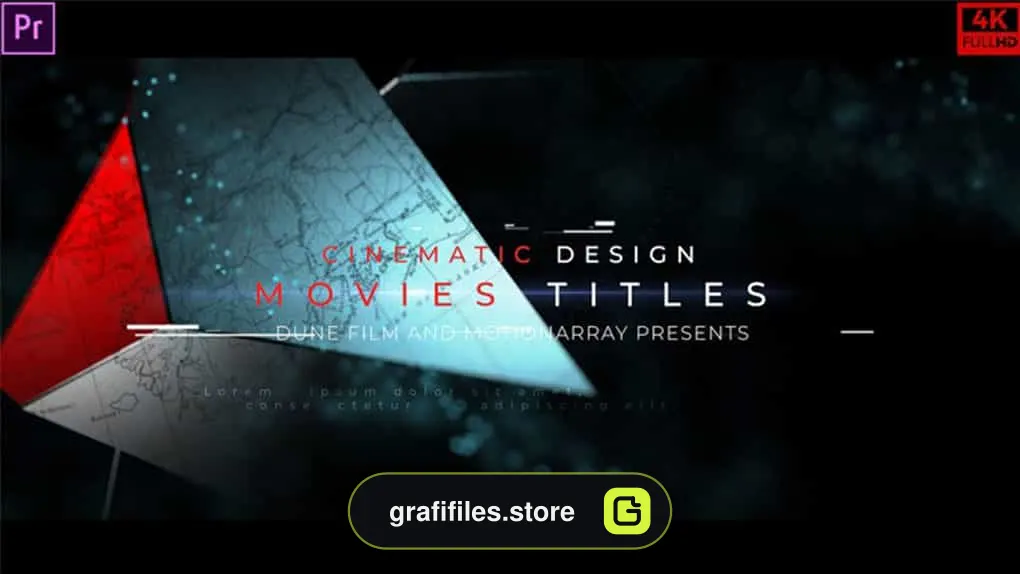 پروژه پریمیر وله Cinematic Design Movies Opener
