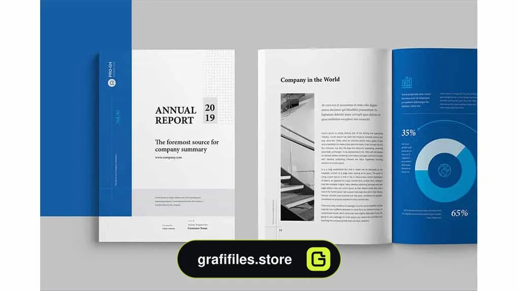 قالب ایندیزاین گزارش سالانه Annual Report