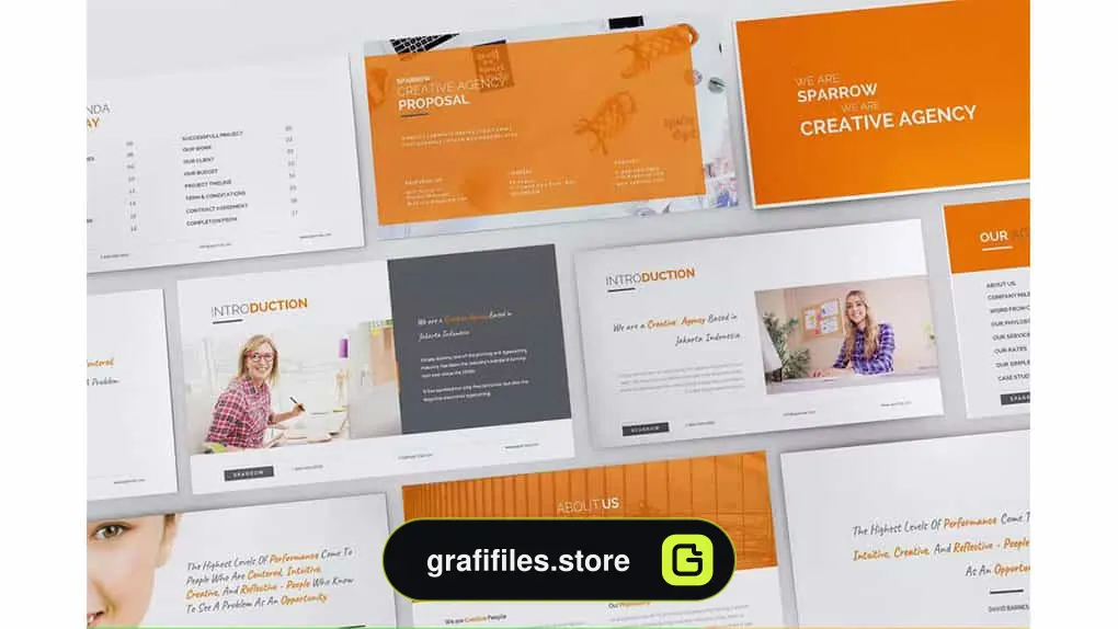 قالب پاورپوینت Sparrow - Creative Agency Powerpoint Presentation
