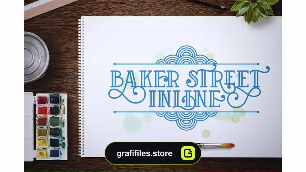 فونت انگلیسی Baker Street Inline