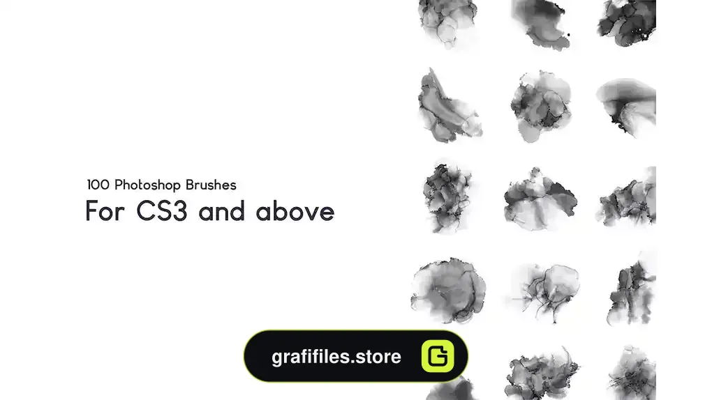 براش لکه جوهر فتوشاپ Watercolor Ink Photoshop Brushes