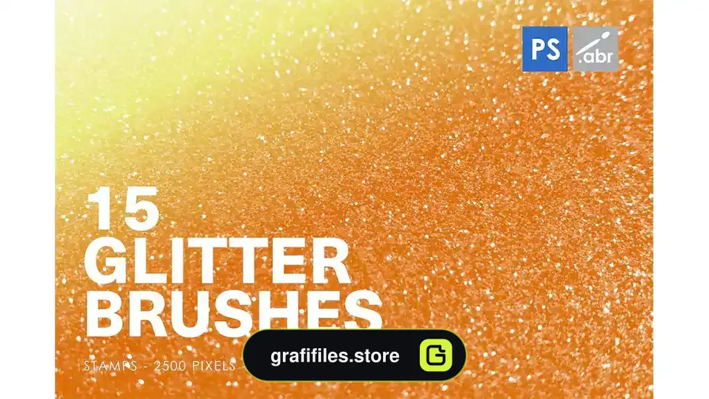 براش کاغذ براق فتوشاپ Glitter Paper Photoshop Stamp Brushes