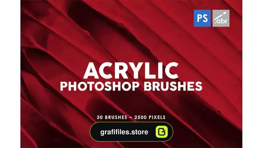 براش بافت آکریلیک فتوشاپ Acrylic Photoshop Stamp Brushes Vol. 2