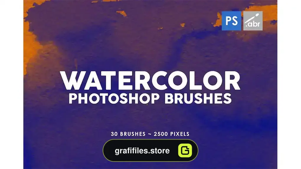 براش آبرنگ فتوشاپ Watercolor Texture Photoshop Brushes Vol. 2