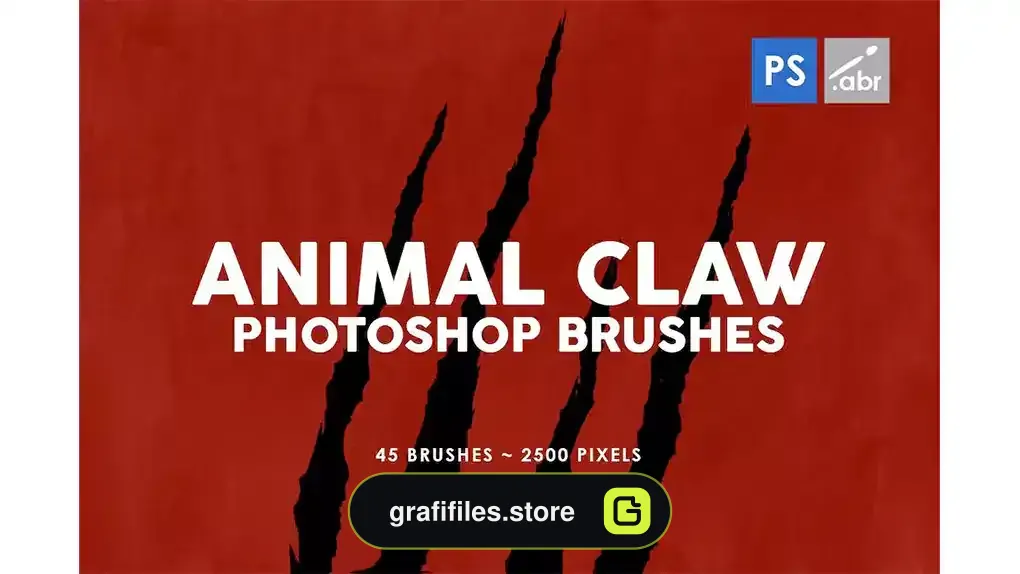 براش رد پنجه حیوانات فتوشاپ Animal Claw Photoshop Stamp Brushes