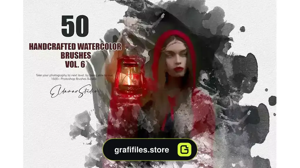 براش آبرنگ فتوشاپ Handcrafted Watercolor Brushes - Vol. 6