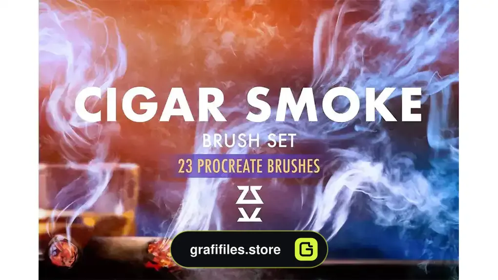 براش دود سیگار پروکریت Cigar Smoke Procreate Brush Set