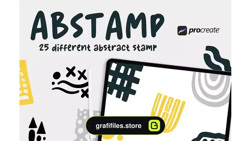 براش انتزاعی پروکریت Abstamp - 25 Abstract Stamp Brush