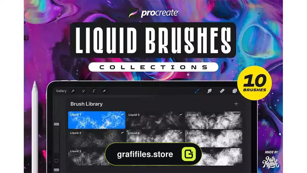 براش پروکریت Procreate Liquid Brushes