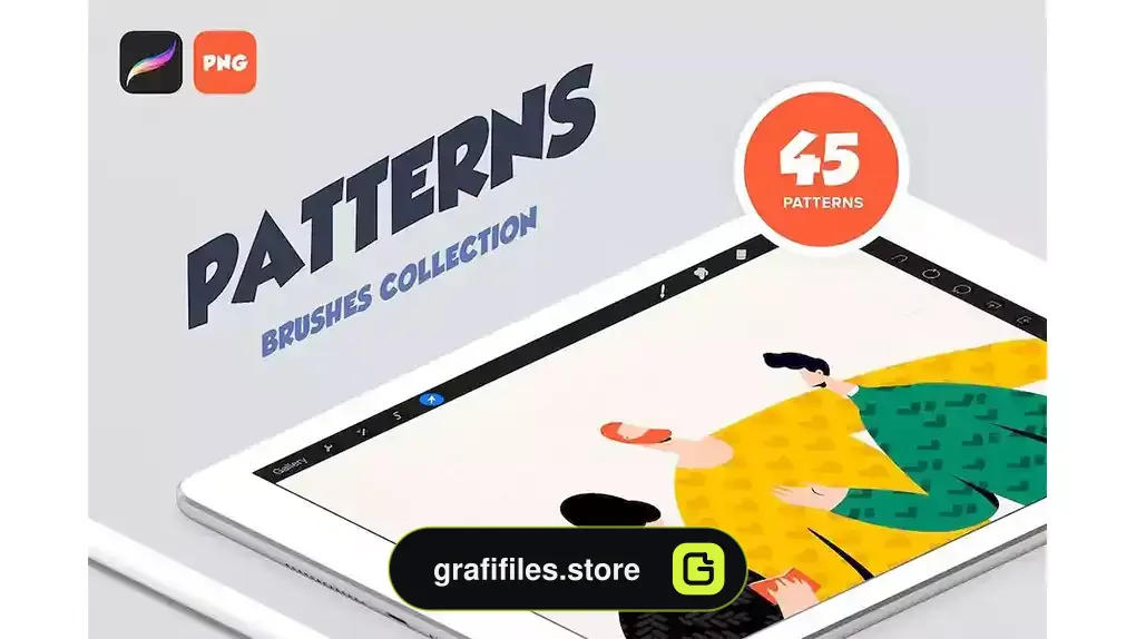 براش پروکریت Procreate Patterns Brushes Set