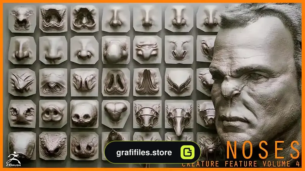 براش زیبراش بینی NOSES 40 ZBrush VDM Nasal Areas