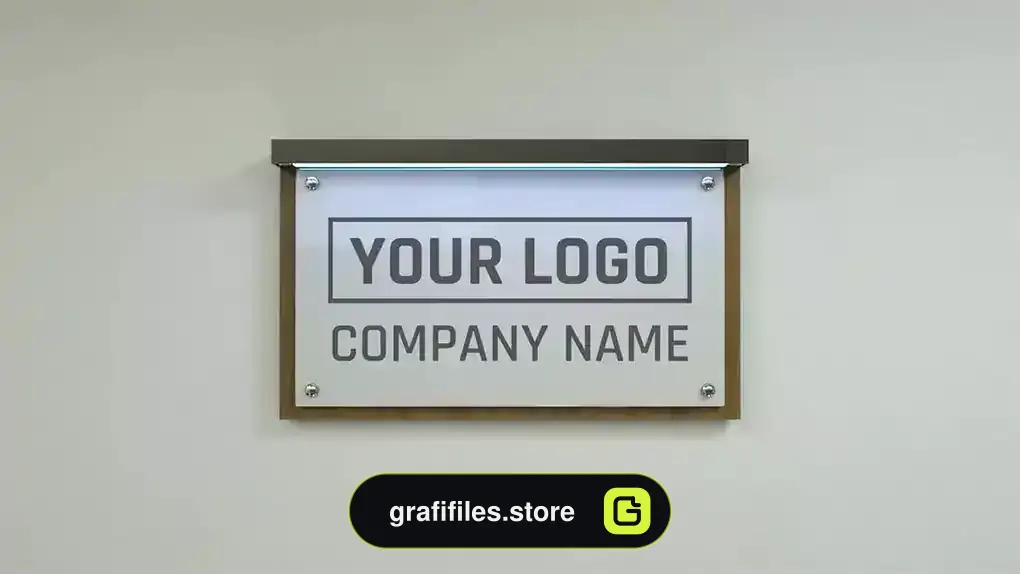 پروژه افترافکت موکاپ تابلو دفتر کار Office Door Sign Mockup V2