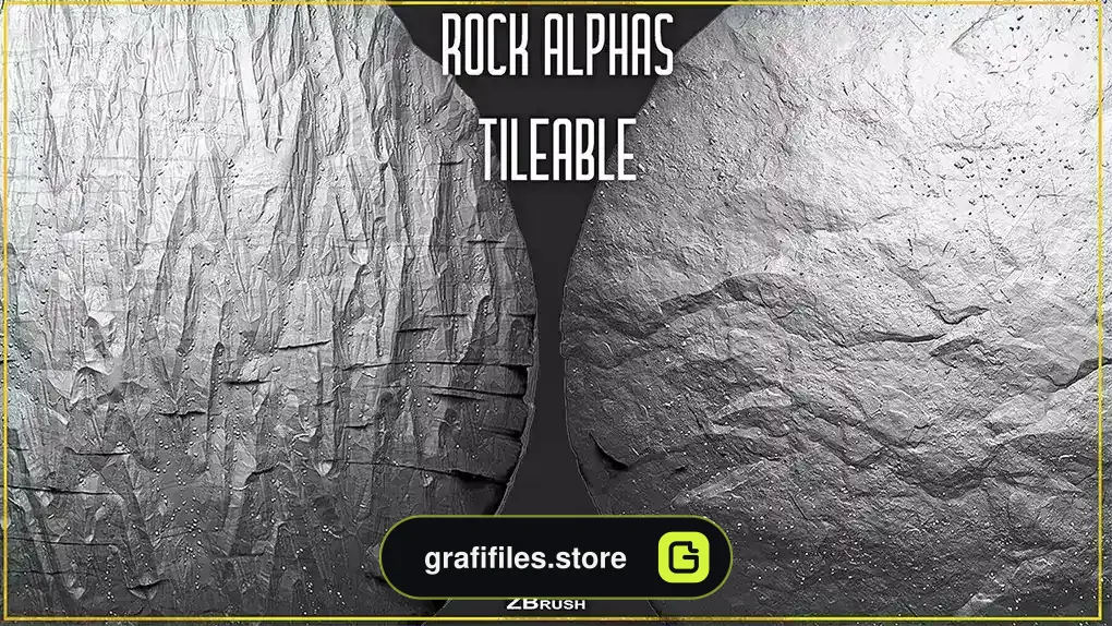 تصویر آلفا برای مدلسازی سنگ Rock Tileable Alphas