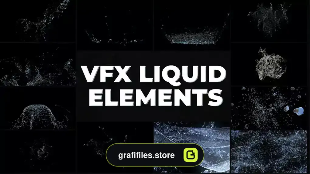 پروژه افترافکت جلوه های ویژه سیال VFX Liquid Pack