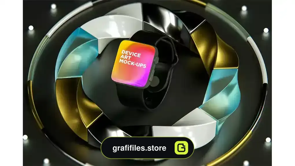 موکاپ تبلت، موبایل و ساعت هوشمند Device Art MockUp 014