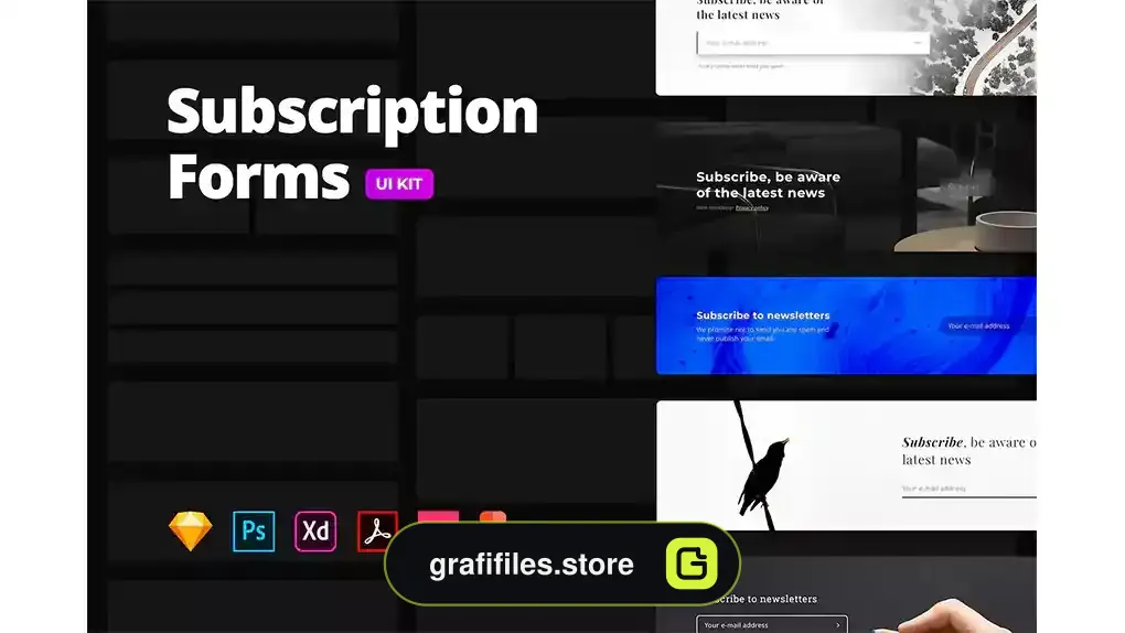 رابط کاربری Subscription Forms – Multi-format UI Kit