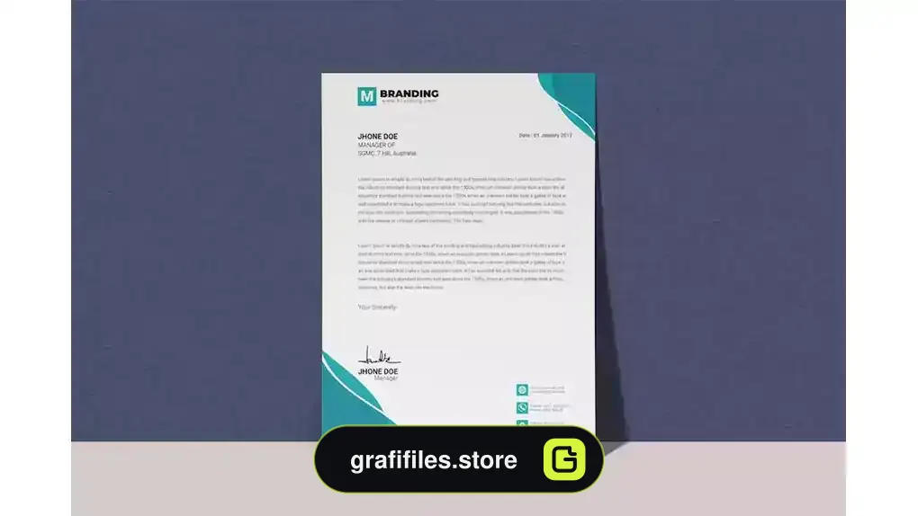 قالب ورد سربرگ Letterhead Word Template