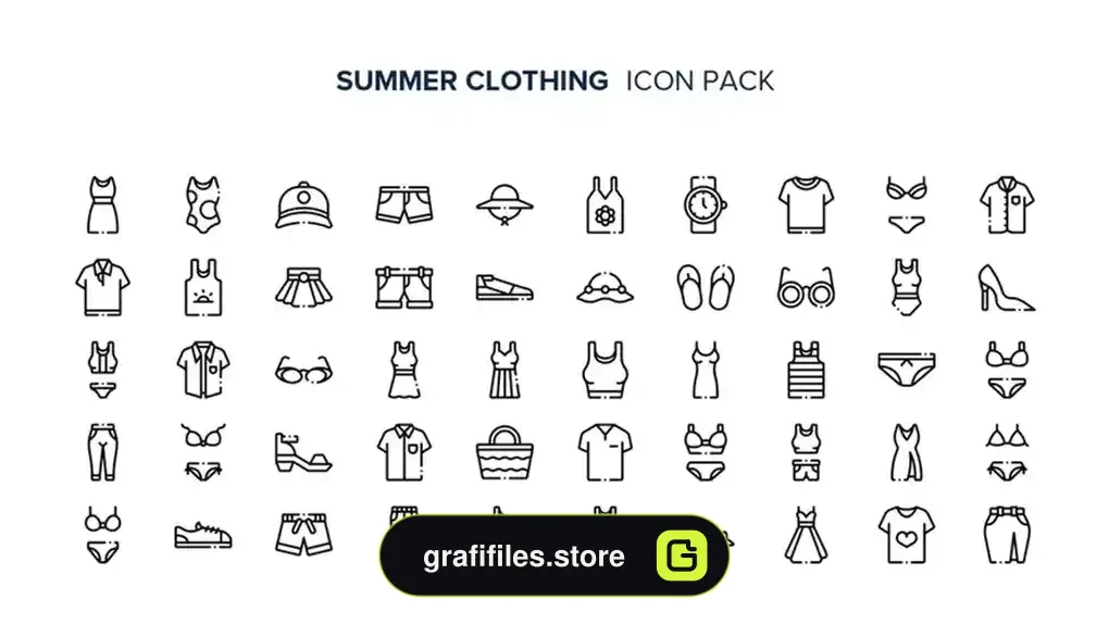 آیکون لباس تابستانی Summer clothing