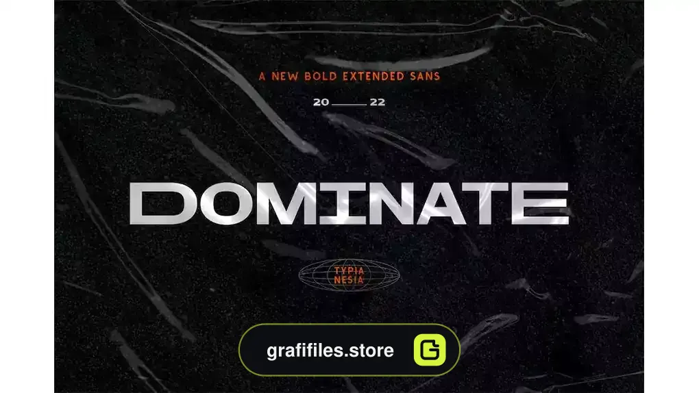 فونت انگلیسی Dominate - Modern Extended Bold Display Sans