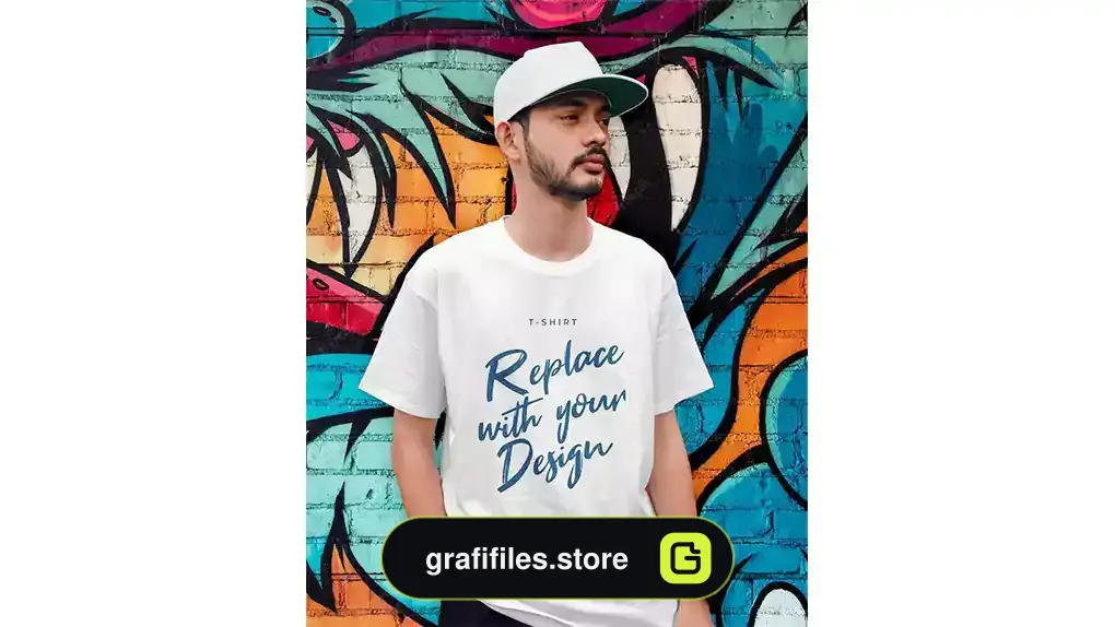 موکاپ تیشرت مردانه Template fashion man tshirt urban mockup