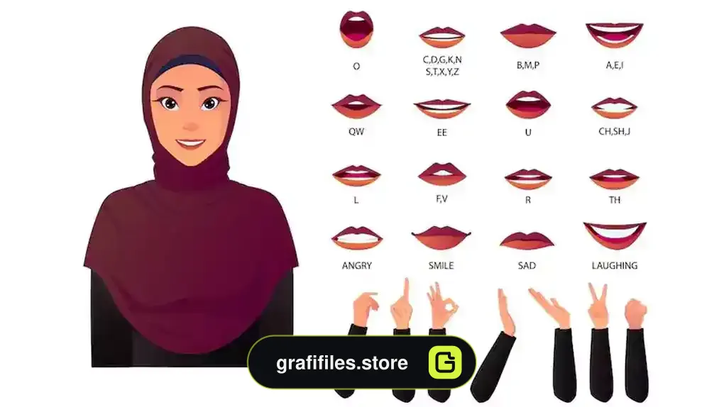 وکتور زن مسلمان