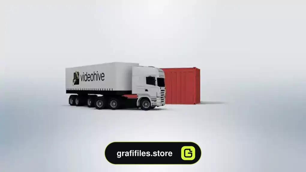 لوگو موشن افترافکت کامیون Clean Truck Logo