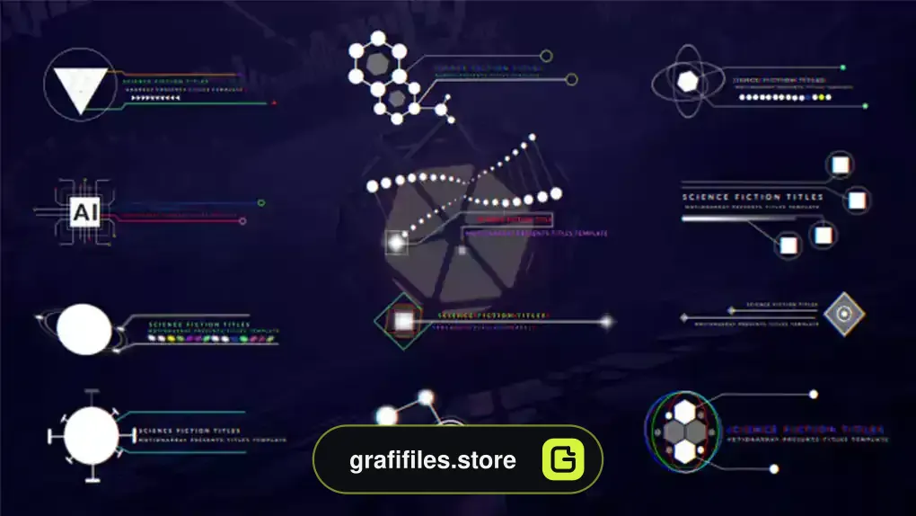 پروژه افترافکت زیرنویس علمی تخیلی Science Fiction Lower Thirds