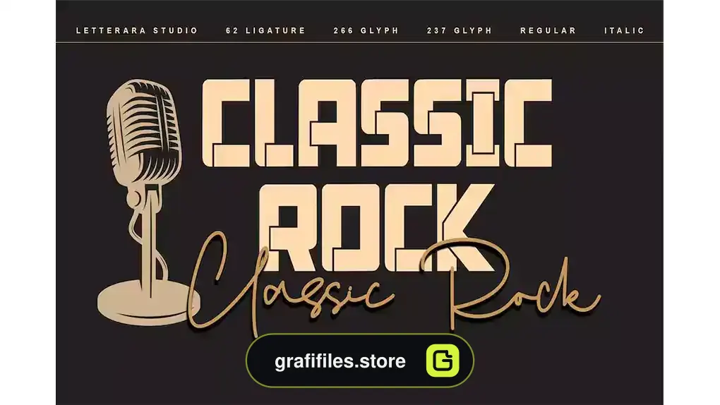 فونت انگلیسی کلاسیک Classic Rock