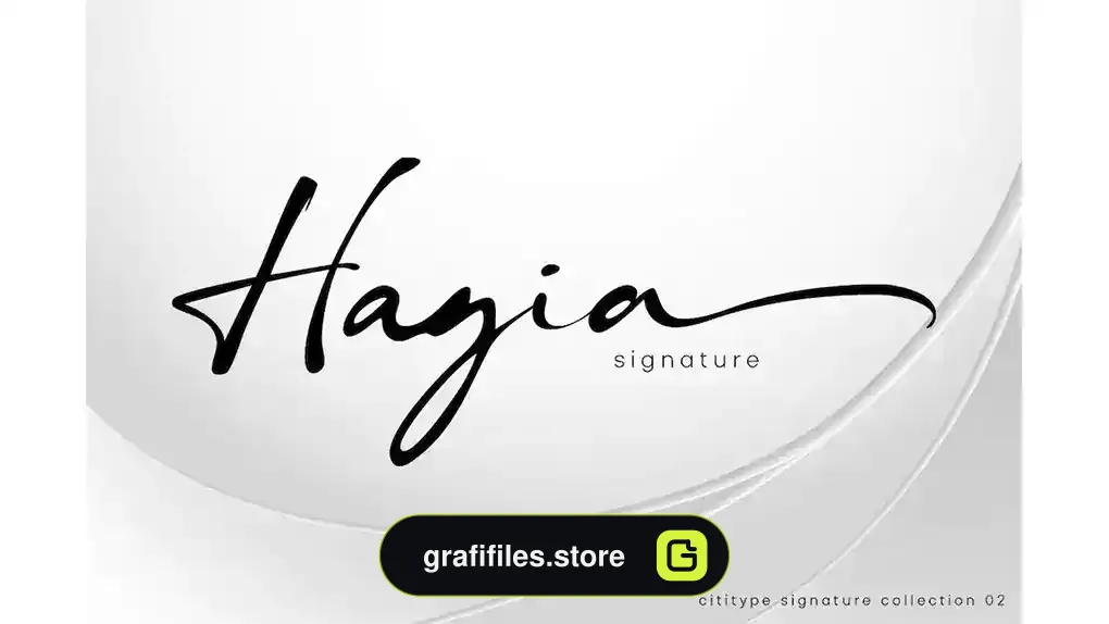 فونت انگلیسی به سبک امضا Hagia Signature
