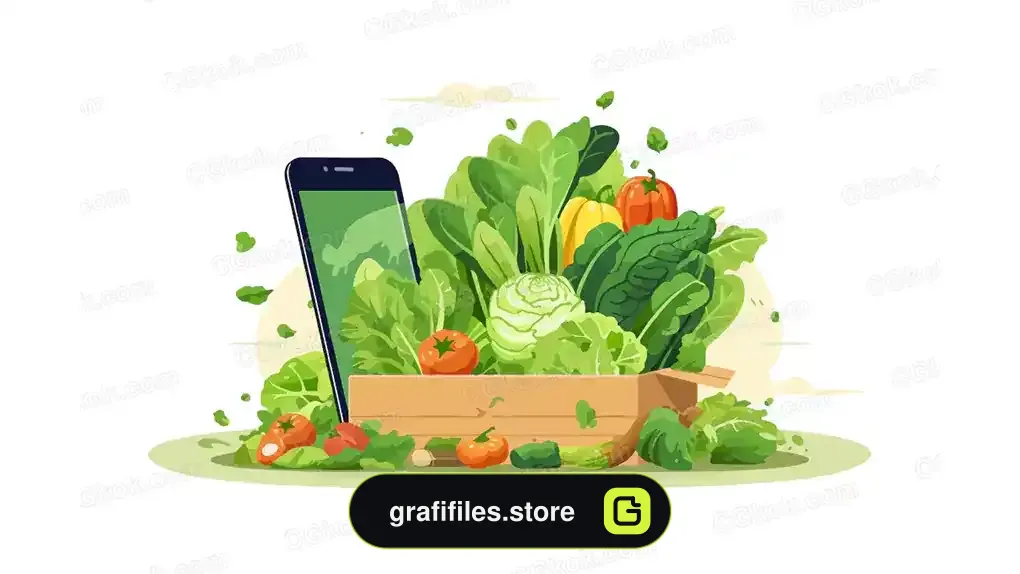 وکتور جعبه سبزیجات