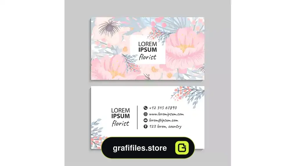 طرح لایه باز کارت ویزیت گل فروشی 3