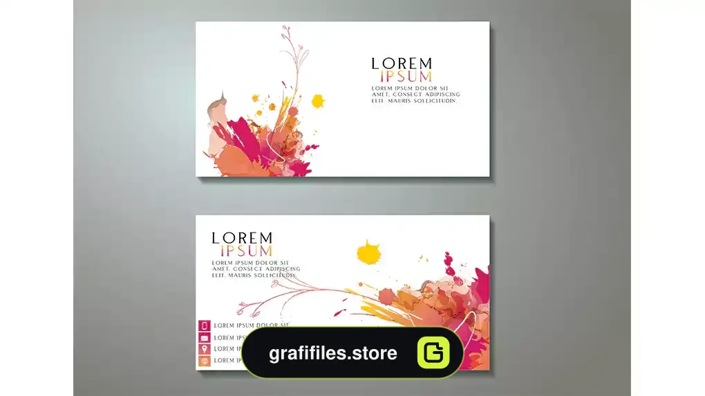 طرح لایه باز کارت ویزیت هنری 6
