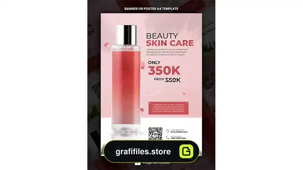 طرح لایه باز پوستر لوازم آرایشی