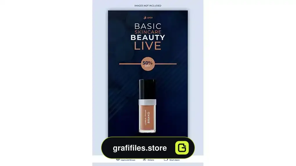 طرح لایه باز استوری اینستاگرام لوازم آرایشی 2