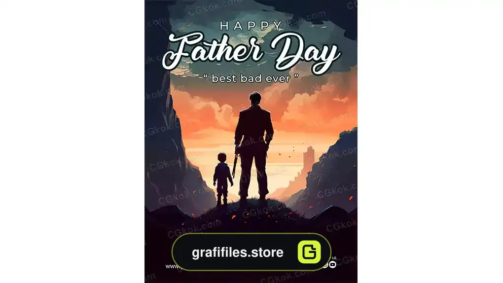 طرح لایه باز پوستر روز پدر 3
