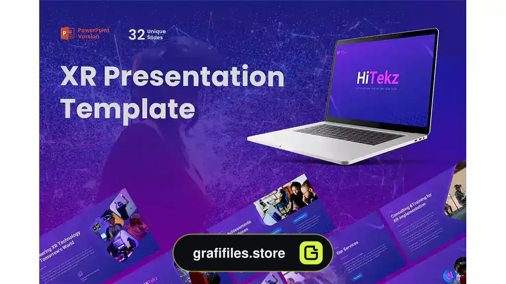 قالب پاورپوینت هوش مصنوعی HiTekz - XR Presentation PowerPoint Template