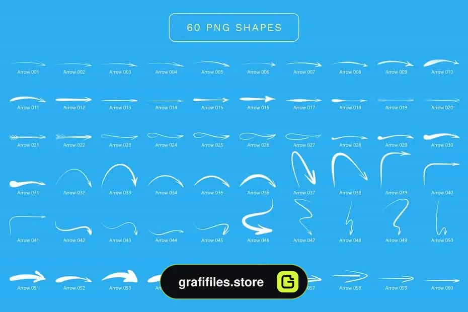 دانلود براش فلش فتوشاپ Hand Drawn Arrows - PNG and Stamps - 6 براش فلش فتوشاپ - 5