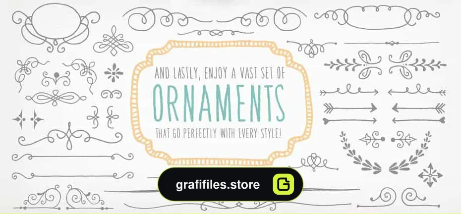 فونت انگلیسی Amorie Font Elements - Borders