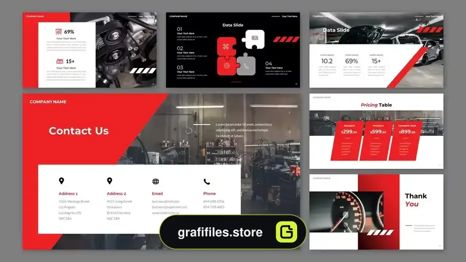 دانلود قالب پاورپوینت خدمات بازرگانی اتومبیل Automotif - Car Business Service Powerpoint - 10 قالب پاورپوینت خدمات بازرگانی اتومبیل - 9