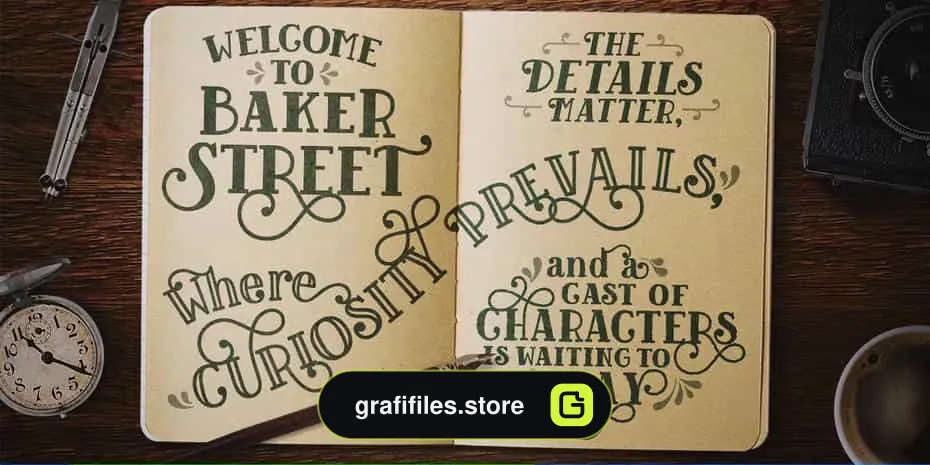 فونت انگلیسی Baker Street Ornaments