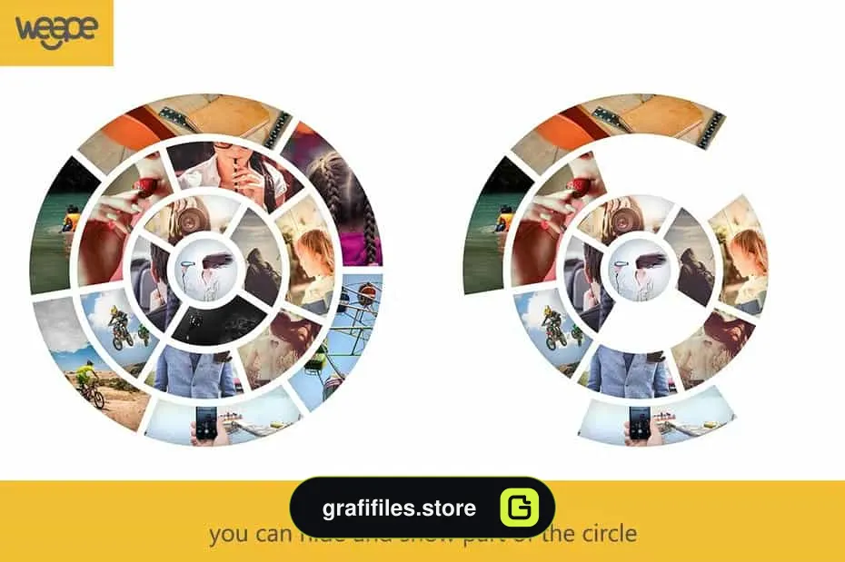 موکاپ قاب عکس Circle Photo Frame Templates