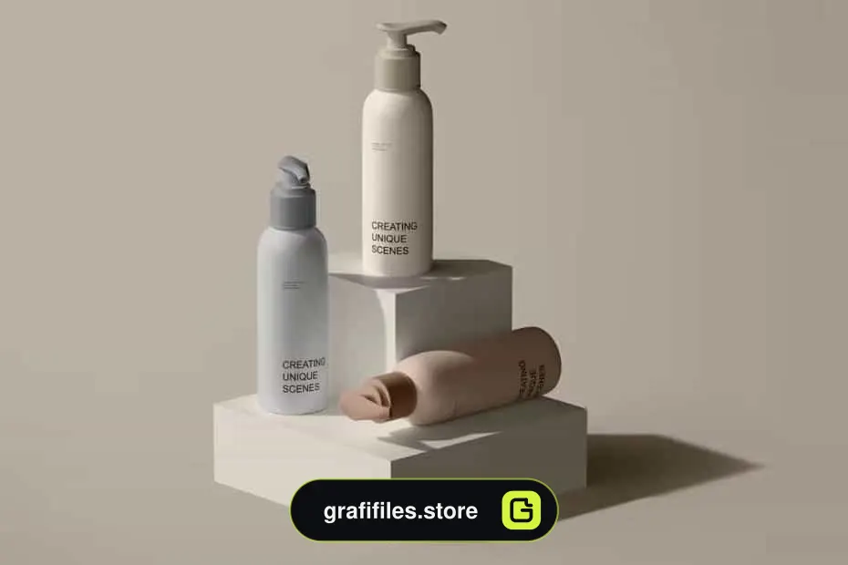 موکاپ بطری لوازم آرایشی و بهداشتی Cosmetic Bottle Mockup
