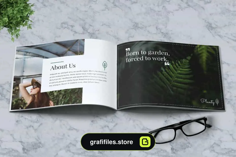 دانلود قالب ایندیزاین بروشور گیاهان زینتی Decorative Plants Brochure A5 - 3 قالب ایندیزاین بروشور گیاهان زینتی