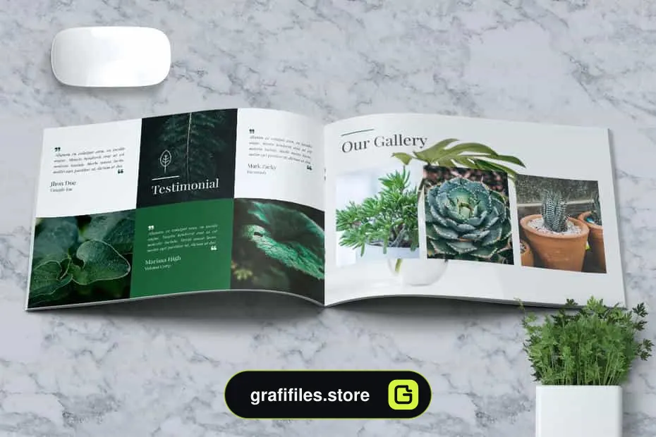 دانلود قالب ایندیزاین بروشور گیاهان زینتی Decorative Plants Brochure A5 - 8 قالب ایندیزاین بروشور گیاهان زینتی - 7