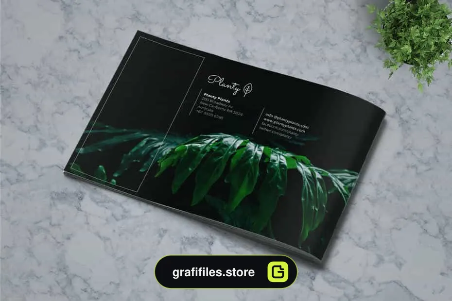 دانلود قالب ایندیزاین بروشور گیاهان زینتی Decorative Plants Brochure A5 - 10 قالب ایندیزاین بروشور گیاهان زینتی - 9